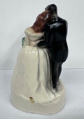 Vintage 1948 Paper Mache Bride and Groom Wedding Cake Topper