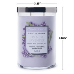 Colonial Candle French Lavender Scented Jar Candle Classic Cylinders Collection