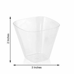4 oz Disposable Clear Single Serve Drink Dessert Cups PLASTIC GLASSES TABLEWARE