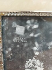 Russ 5 x 7 photo frame wedding beige silver