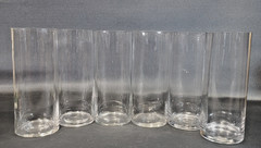6 Glass Cylinder Vases ~ 10 in Tall ~ Wedding Center Piece