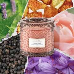 La Jolie Muse Santal Ros Candle – Saffron Rose Patchouli 12 Oz Large 2-Wick Soy
