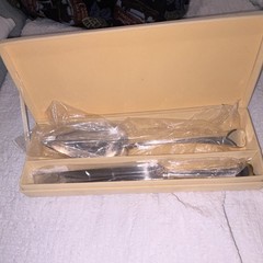 Lenox Wedding Cake Knife & Server Set, Silver Tone Glossy Metal, 2pc