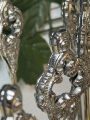 Nickel Place Card Holder 7 1/2″H Wedding Event Note Silver tone Set of 11