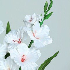 3 pcs 36″ SILK ARTIFICIAL GLADIOLUS FLOWER Spray Stems Wedding Party Supplies