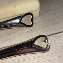 Vtg Lenox Wedding Promises Silver Plated Cake Knife & Server Set 2-Piece Heart