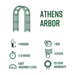White Vinyl Arbor 81 in. x 39 in. Yard Garden Pathway Weather Resistant Accent