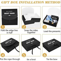 8Pack Groomsmen Proposal Box w/ Card (7 Groomsmen Boxes,1 Best Man-10.6×7.9×3.1”