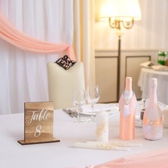 Chunful 20 Pcs Wedding Wooden Table Numbers with 10 x 15 cm, Classic Style
