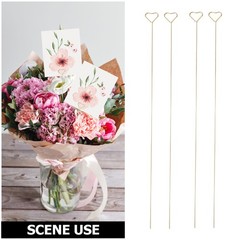 40 Pcs Metal Flower Card Holder Floral Decorative Arrangement Picks