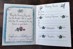 VTG Keepsake For The Bride & Groom Collabs Wedding Booklet With Satin Cover