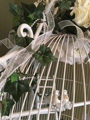 French Victorian Large Bird Cage 6 ft (Approx) Wedding Card Holder