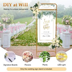 Wedding Sign Stand Gold Large 4.9 Feet Tall Welcome Sign Frame for Reception