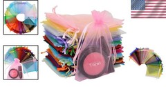 Organza Bags Mix Color 50pcs Wedding Party Favor Jewelry Gift Pouch