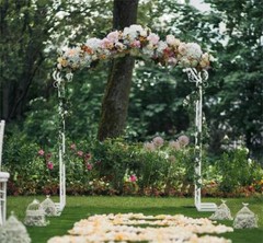 Decorative Wedding Arch Flower Pattern Heavy Metal for Bridal Party Prom Stand