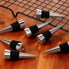 25 Pieces Wine Bottle Stopper Set Kit Reusable Decorative small, Silver