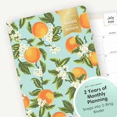 Day Designer 2026-2028 Monthly 8.5″ x 11″ Orange Blossom Mint- 2026/2028