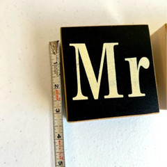 Mr. & Mrs. Black White Blocks Bridal Shower Wedding Reception Engagement Party