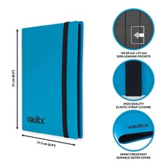 Vault X 4 Pocket Standard Strap Binder, Holds 160 Trading Cards in 20 Side-Lo…