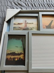 MELANNCO Collage Picture Frame with Letter Board, 8 Opening Photo Collage Wall..