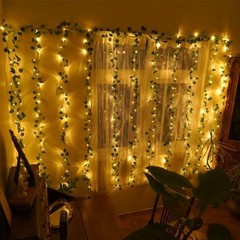 Led Ivy Vine Lights 12 Pack 9.4 FT * 6.2 FT 240LED-Clear Wire Plug-in