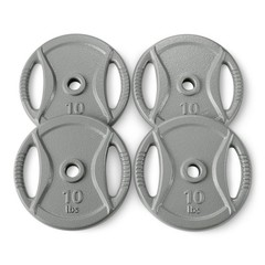 Retailer Basics 1-Inch Grip Weight Plates 10Lb Weights Set Of 4 Ir91042-Rp-4X10L