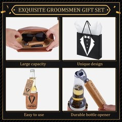 50Pcs Groomsmen Gifts Groomsmen Proposal Box with Shot Glasses Socks Sunglass…