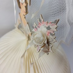 Vintage 1960’s Bride Wedding Decor Honeycomb Centerpiece w/ Box Bridal Shower