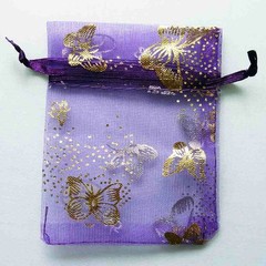 25/50/100/200pcs Print Pattern Organza Pouches Jewelry Wedding Favor Bags 4″x3″-
