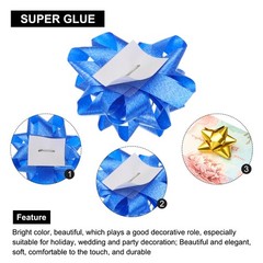 90pcs 1 1/4″ Mini Star Gift Bows Christmas Bows for Gift Wrapping, Blue