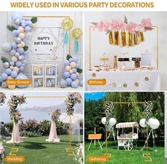 8.2FT Square Arch Backdrop Stand Metal Gold.Heavy Duty Adjustable. Arch Stand.