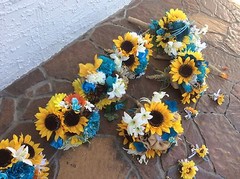 Sunflower wedding flowers package bridal bouquet decorations 40pc RECEPTION plus
