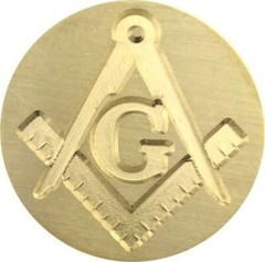 Mason / Masonic Symbol Wax Seal Stamp Head, 1″ diameter