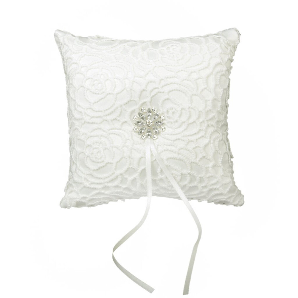 Milk Silk Ring Pillow Small Bearer Wedding Pillows for Kneeling Bride