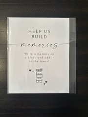 NEW Guestbook Jenga Sign