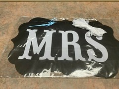 Black and White Mr. & Mrs. Chair Signs, photo props for Wedding new