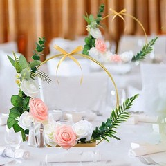 Metal Hoop Frame for Wedding Floral Centerpiece and Party Table Display