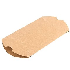 150 Pack Large Kraft Pillow Boxes 5×3.5″ with Jute Twine – Party Favor, Wedding,