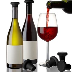 Yookeer 8 Pcs Wine Stoppers Silicone Beer Bottle Sealer Glass Black
