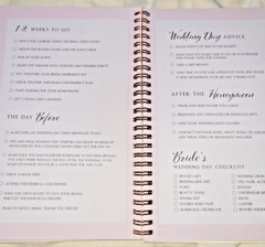 Pink Rose Gold WEDDING PLANNER organizer book journal engagement bridal shower