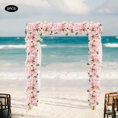 Artificial Flower Panels 6pcs Wall Backdrop Table Centerpiece For Wedding Party