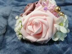 Handmade Wrist Corsages Dusty Rose Corsage with Ribbon Prom Flower Pack of 1