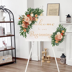 Terracotta & Champagne Wedding Arch Flower Kit – 2 Floral Swags for Decor