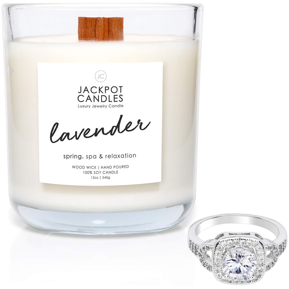Lavender Candle with Ring Inside (Surprise Jewelry Size 7,