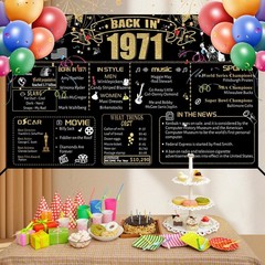 55th Decorative Cloth for Women or Men, Birthday Banner With Holes, Built-in …
