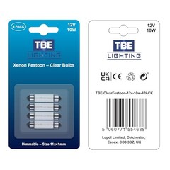 TBE Lighting Replacement Festoon Bulbs, PACK OF 4 Xenon lights for