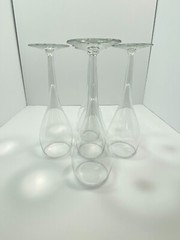 1970’s Champagne Stem Flute Toasting Glasses Vintage Set of 5 light in weight