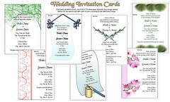100 Wedding Invitation Cards Printed in Color with Envelopes many options