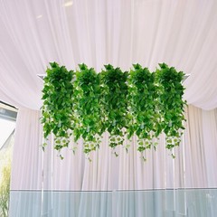 3 GREEN Silk Pothos Artificial HANGING PLANTS Party Events Decorations Supplies