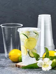 75 Sets Plastic Cups with Lids – Clear Disposable Drinking Cups for 24 oz